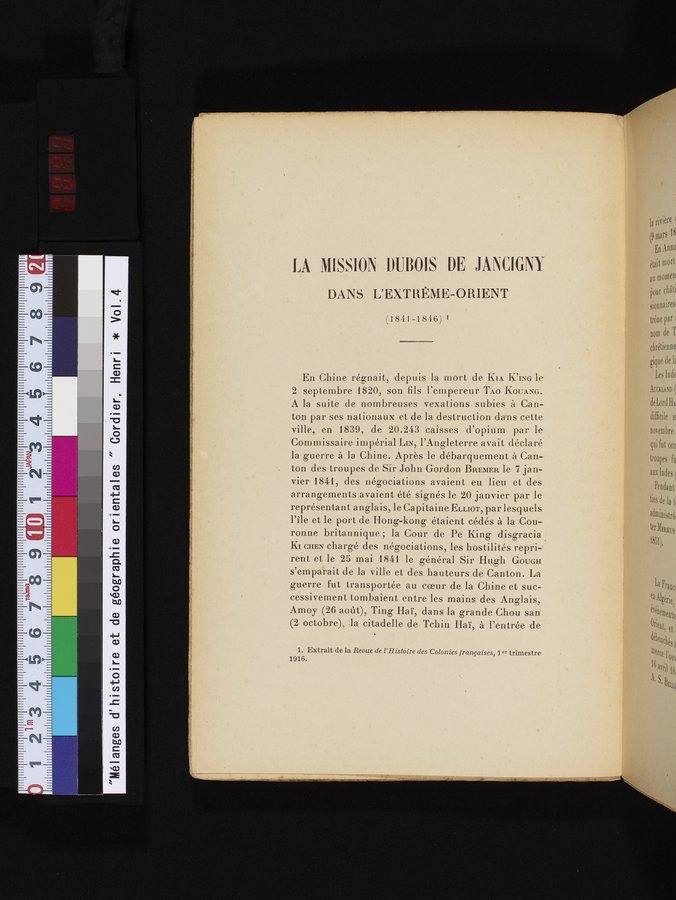 Mélanges d'Histoire et de Géographie Orientales : vol.4 / 72 ページ（カラー画像）