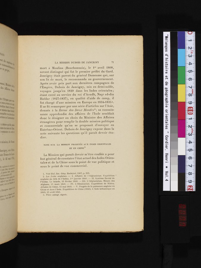 Mélanges d'Histoire et de Géographie Orientales : vol.4 / 77 ページ（カラー画像）