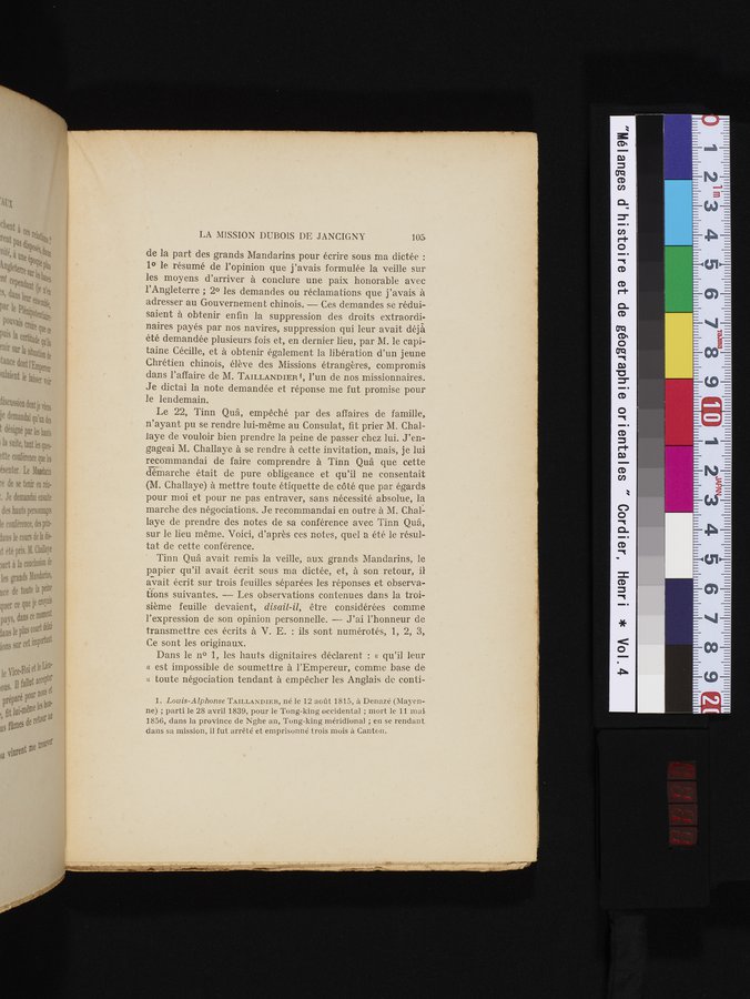 Mélanges d'Histoire et de Géographie Orientales : vol.4 / 111 ページ（カラー画像）