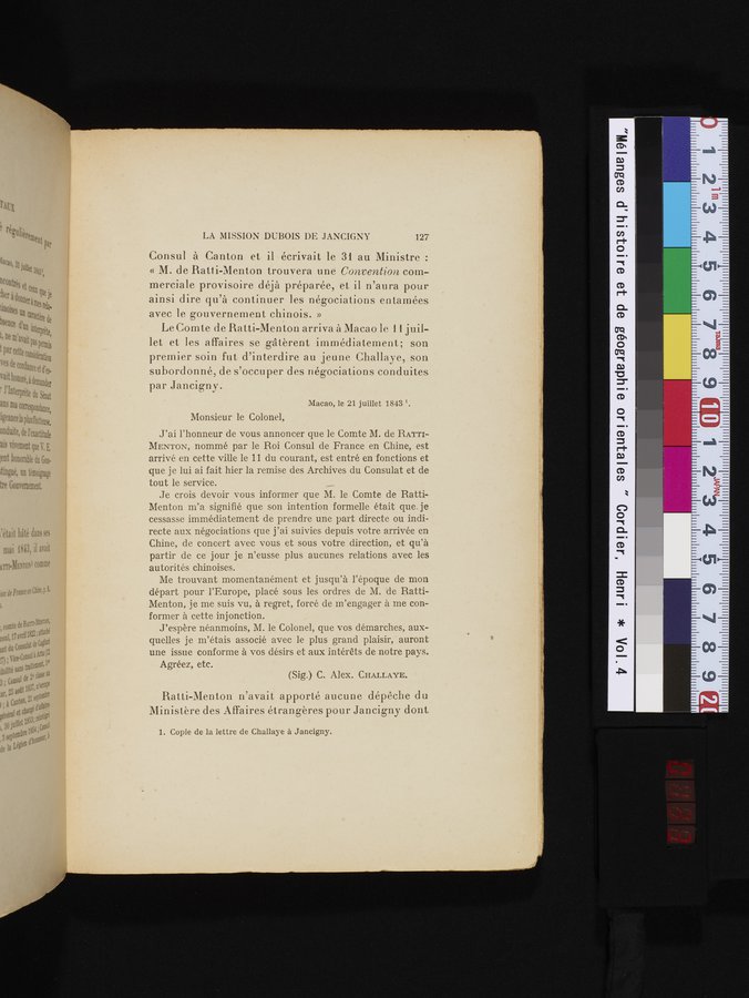 Mélanges d'Histoire et de Géographie Orientales : vol.4 / 133 ページ（カラー画像）