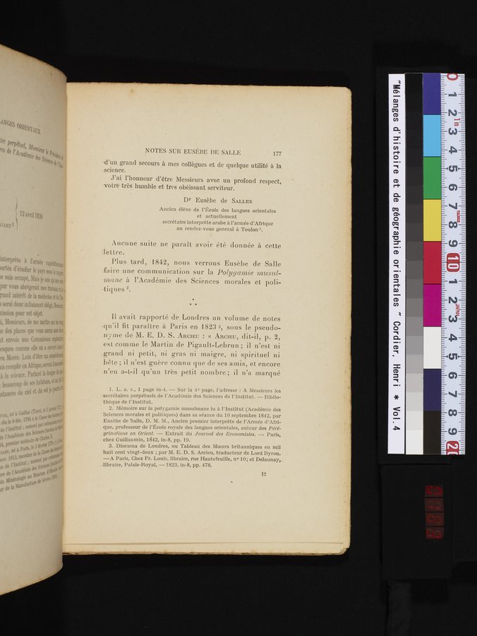 Mélanges d'Histoire et de Géographie Orientales : vol.4 / 183 ページ（カラー画像）