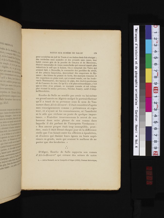 Mélanges d'Histoire et de Géographie Orientales : vol.4 / 185 ページ（カラー画像）