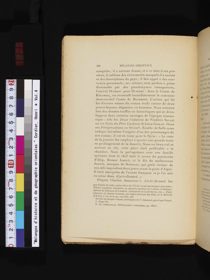 Mélanges d'Histoire et de Géographie Orientales : vol.4 / 186 ページ（カラー画像）