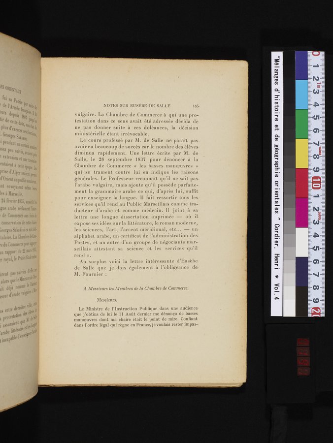 Mélanges d'Histoire et de Géographie Orientales : vol.4 / 191 ページ（カラー画像）