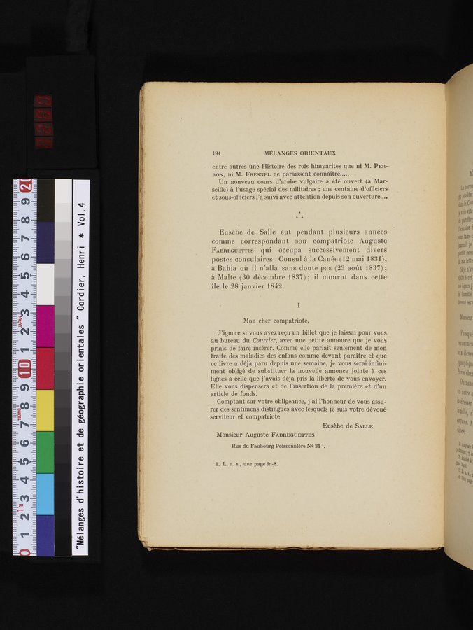 Mélanges d'Histoire et de Géographie Orientales : vol.4 / 200 ページ（カラー画像）