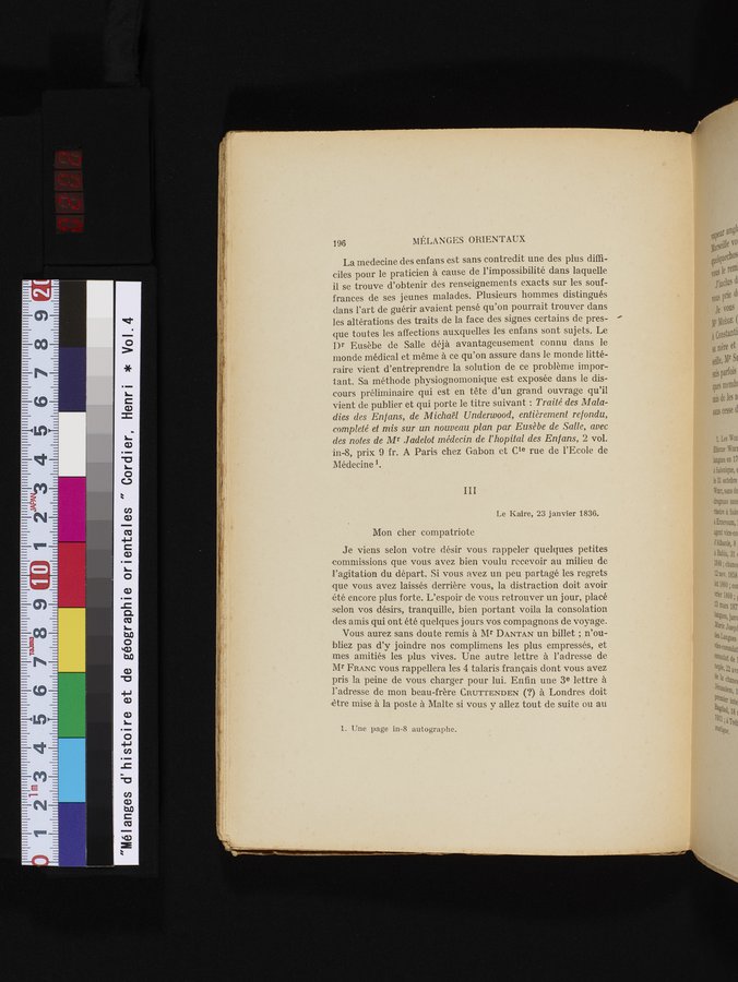 Mélanges d'Histoire et de Géographie Orientales : vol.4 / 202 ページ（カラー画像）