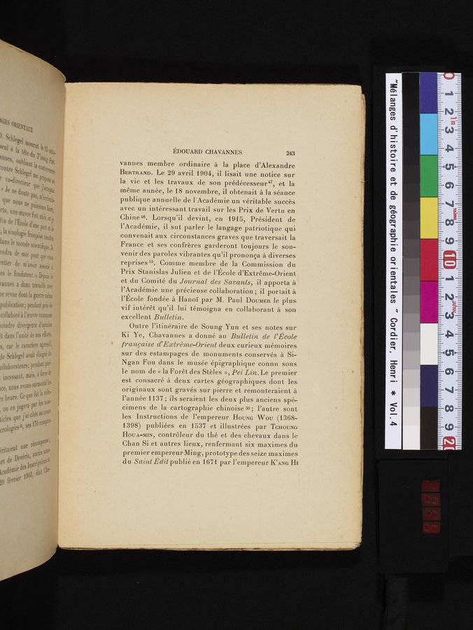 Mélanges d'Histoire et de Géographie Orientales : vol.4 / 249 ページ（カラー画像）