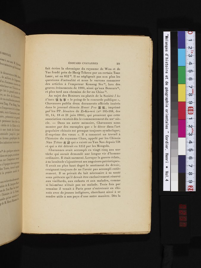 Mélanges d'Histoire et de Géographie Orientales : vol.4 / 257 ページ（カラー画像）