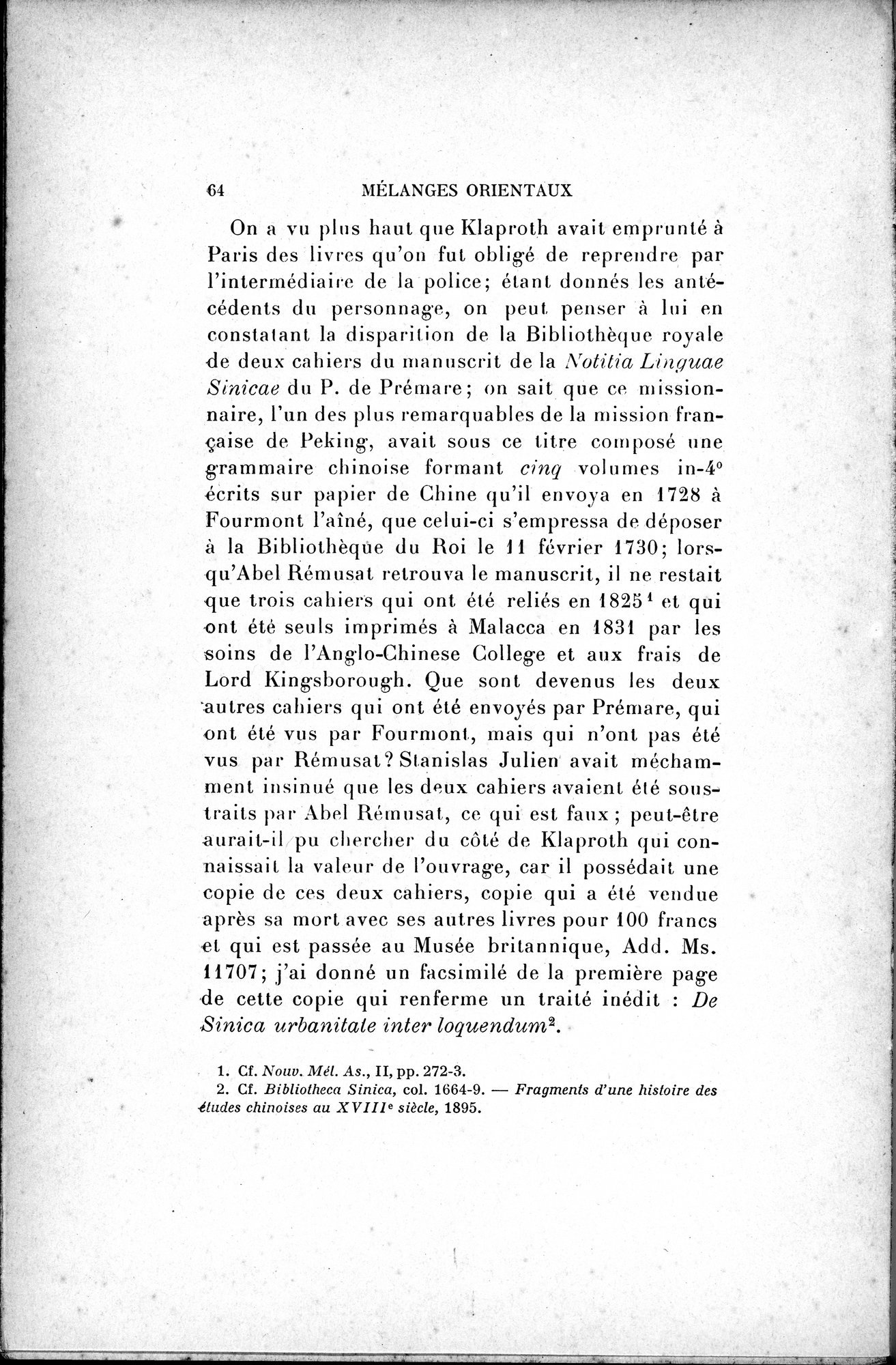 Mélanges d'Histoire et de Géographie Orientales : vol.4 / 70 ページ（白黒高解像度画像）