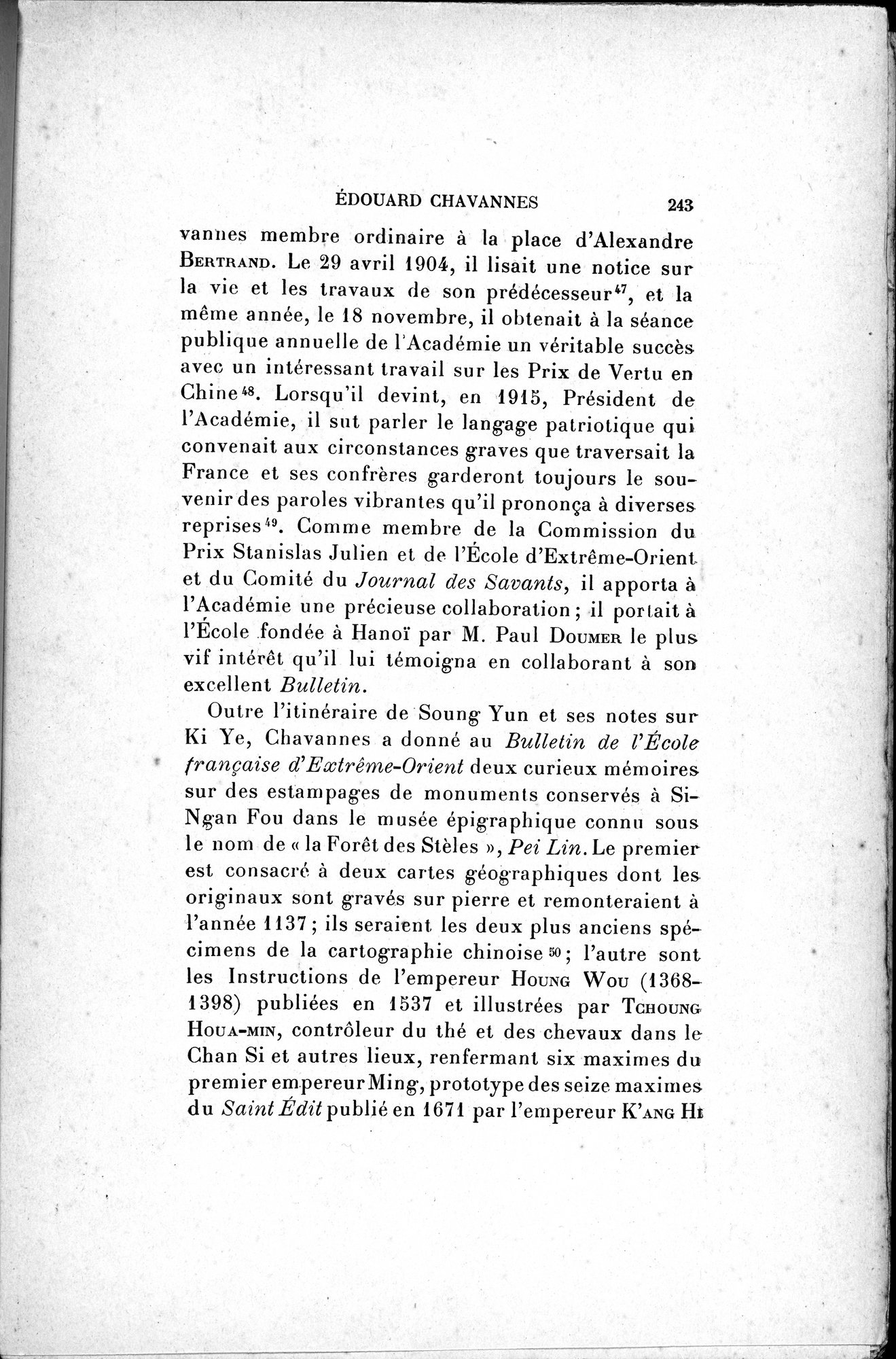 Mélanges d'Histoire et de Géographie Orientales : vol.4 / 249 ページ（白黒高解像度画像）