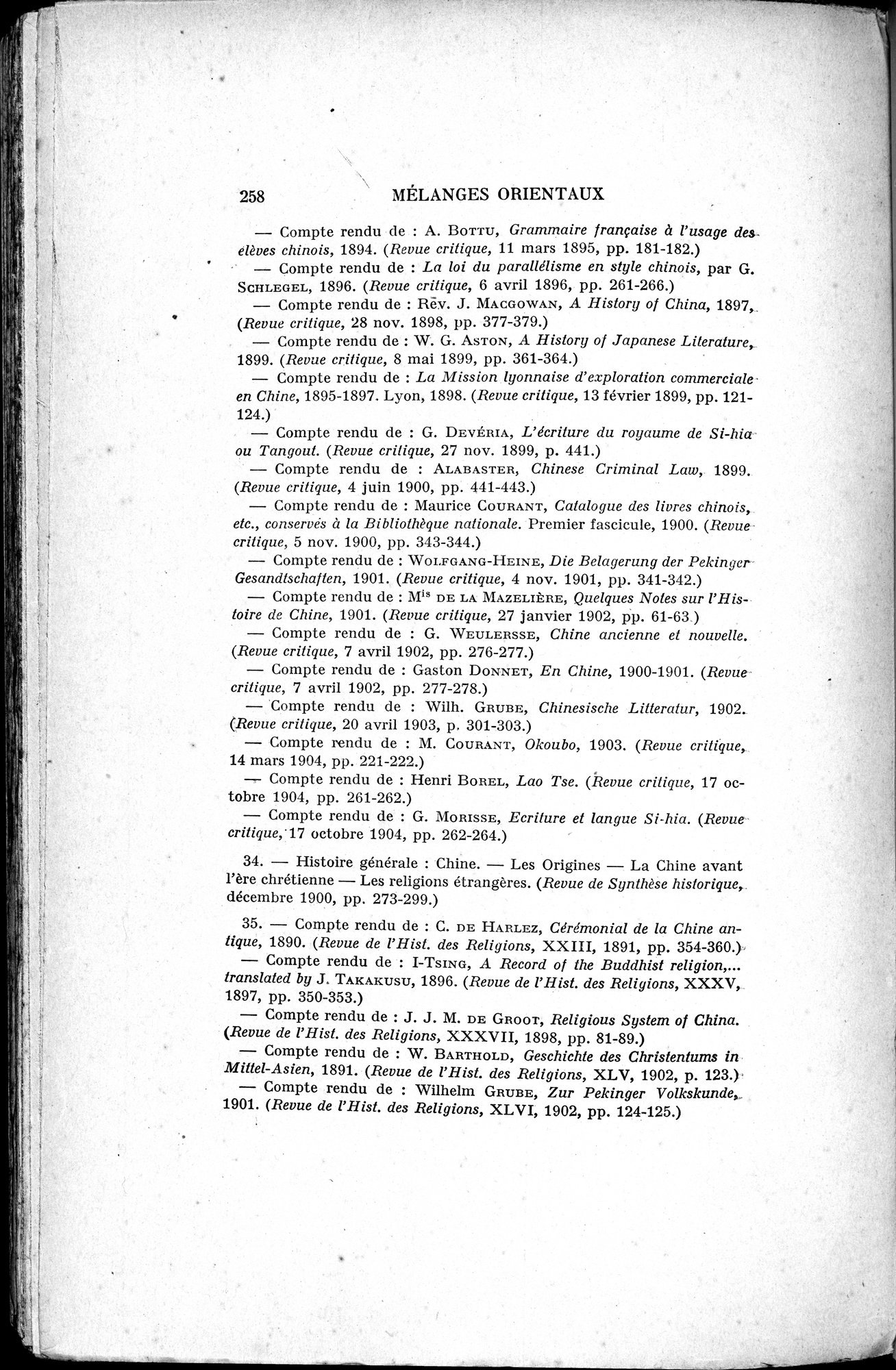 Mélanges d'Histoire et de Géographie Orientales : vol.4 / 264 ページ（白黒高解像度画像）
