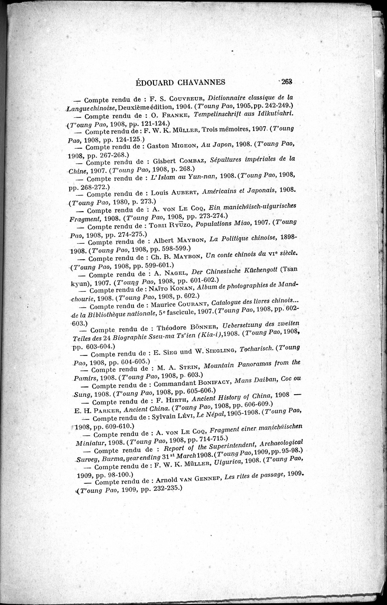 Mélanges d'Histoire et de Géographie Orientales : vol.4 / Page 269 (Grayscale High Resolution Image)