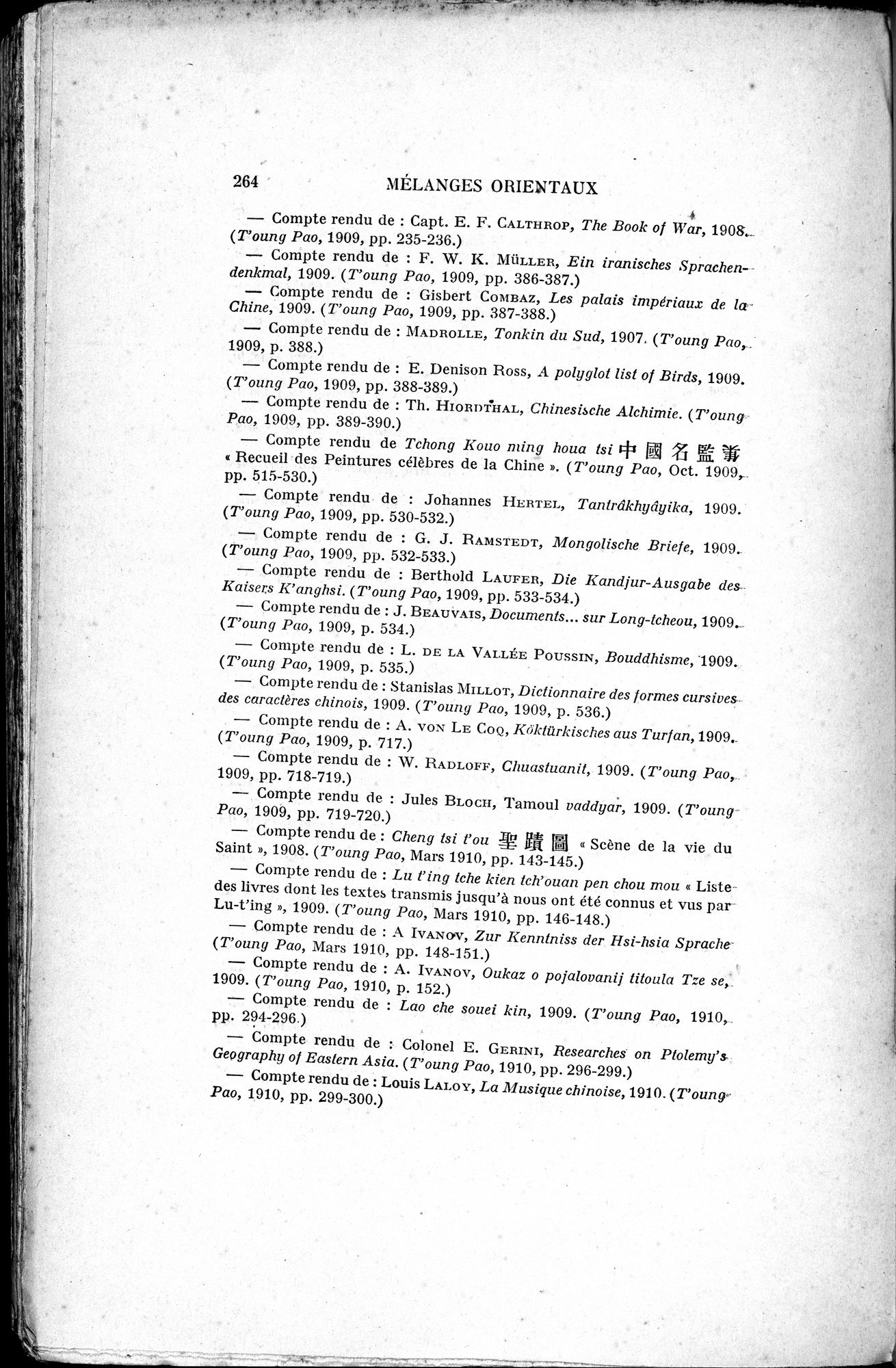 Mélanges d'Histoire et de Géographie Orientales : vol.4 / 270 ページ（白黒高解像度画像）