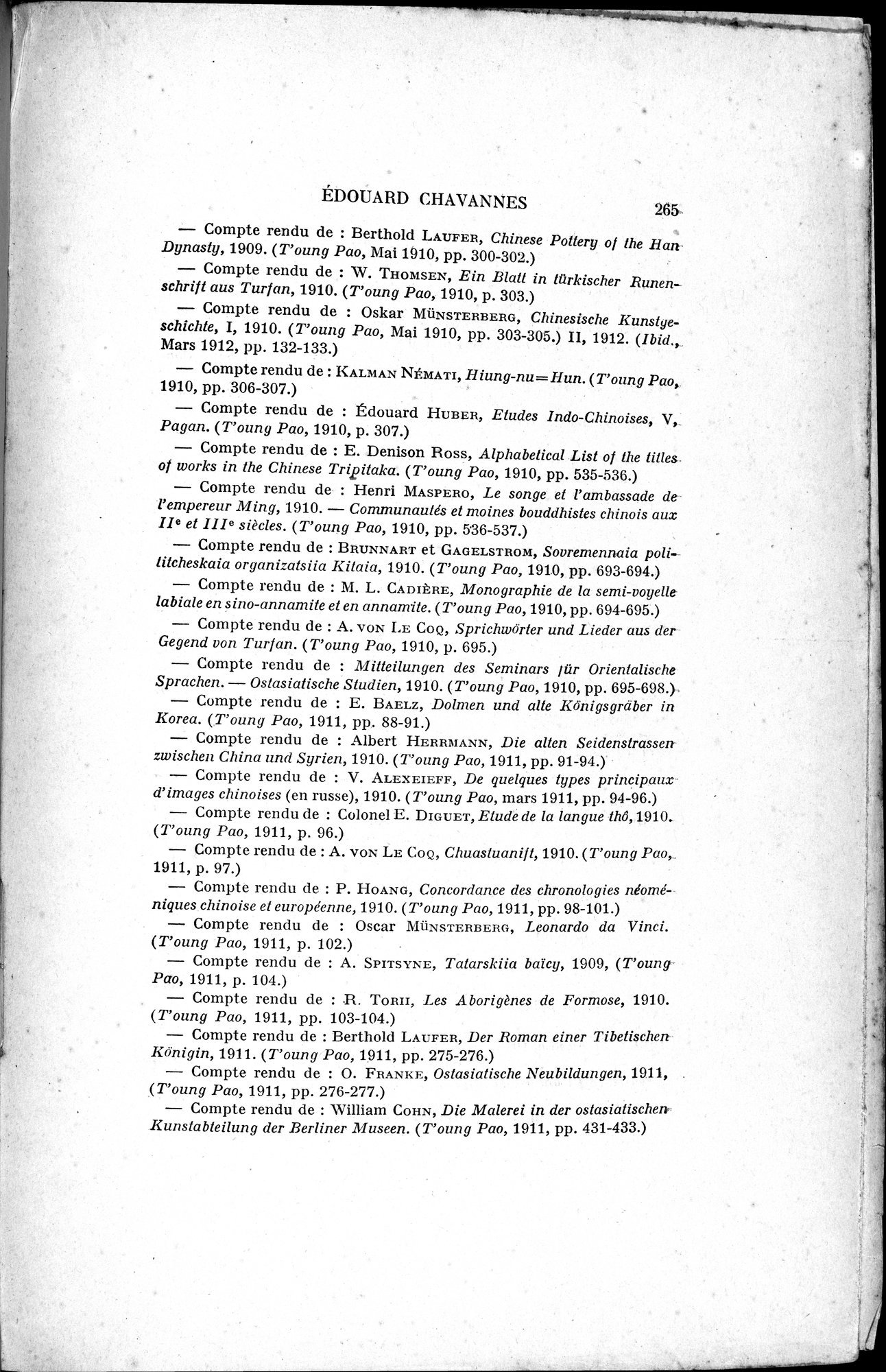 Mélanges d'Histoire et de Géographie Orientales : vol.4 / 271 ページ（白黒高解像度画像）