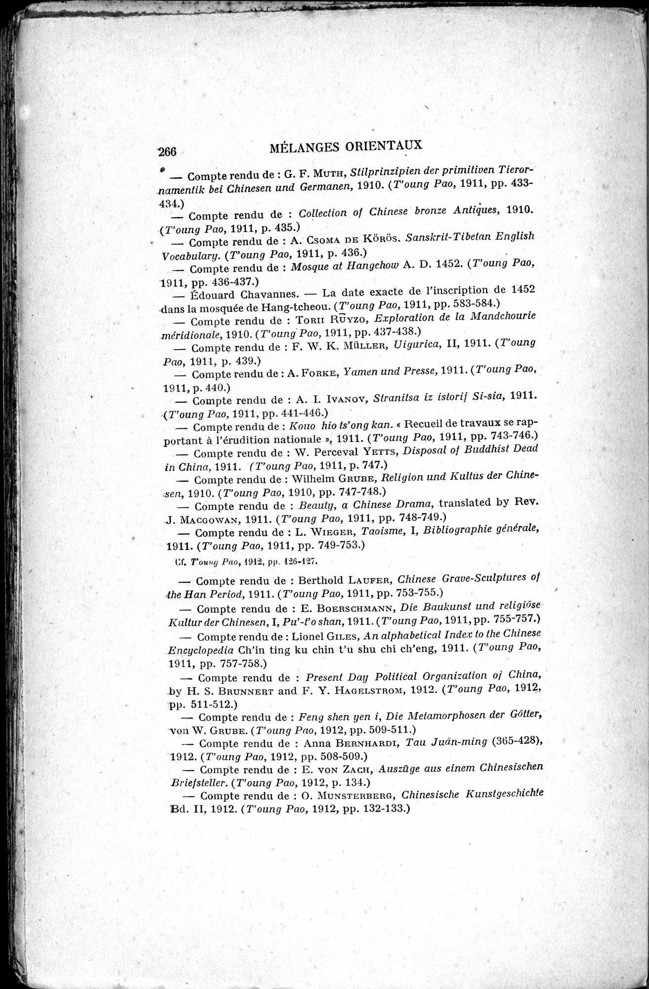 Mélanges d'Histoire et de Géographie Orientales : vol.4 / 272 ページ（白黒高解像度画像）