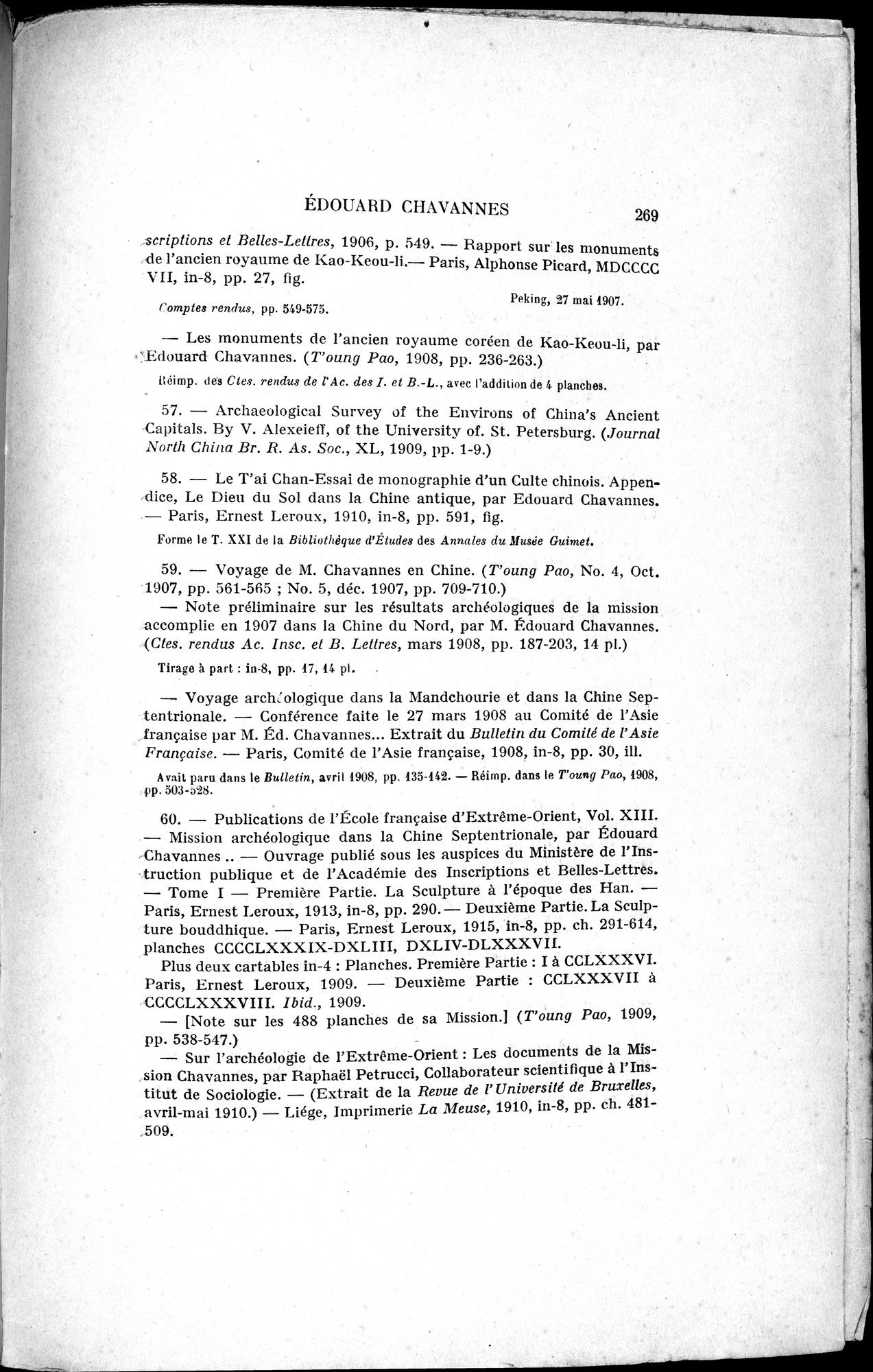 Mélanges d'Histoire et de Géographie Orientales : vol.4 / Page 275 (Grayscale High Resolution Image)