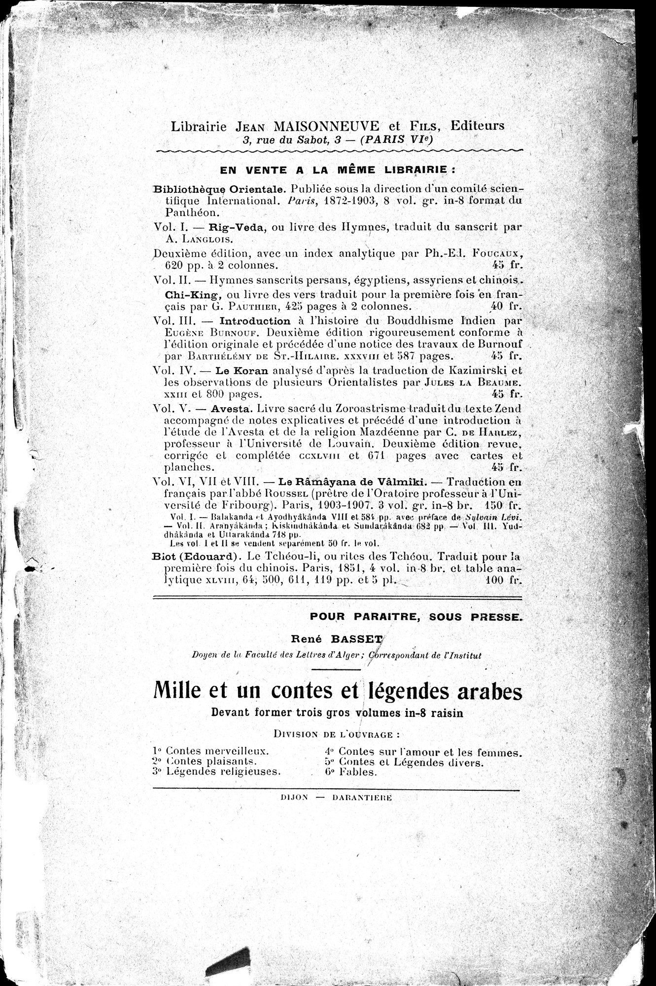 Mélanges d'Histoire et de Géographie Orientales : vol.4 / 284 ページ（白黒高解像度画像）
