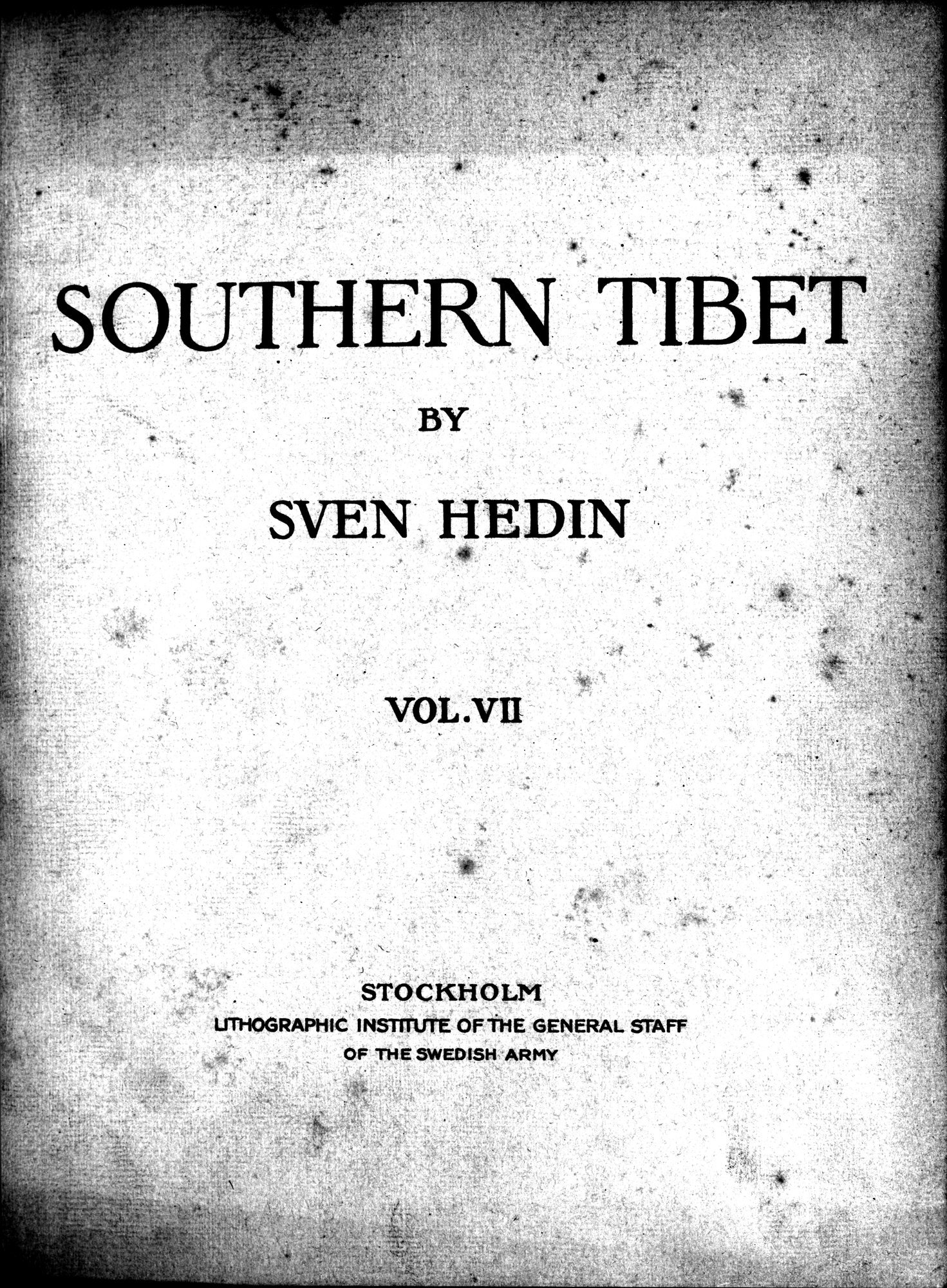 Southern Tibet : vol.7 / 7 ページ（白黒高解像度画像）