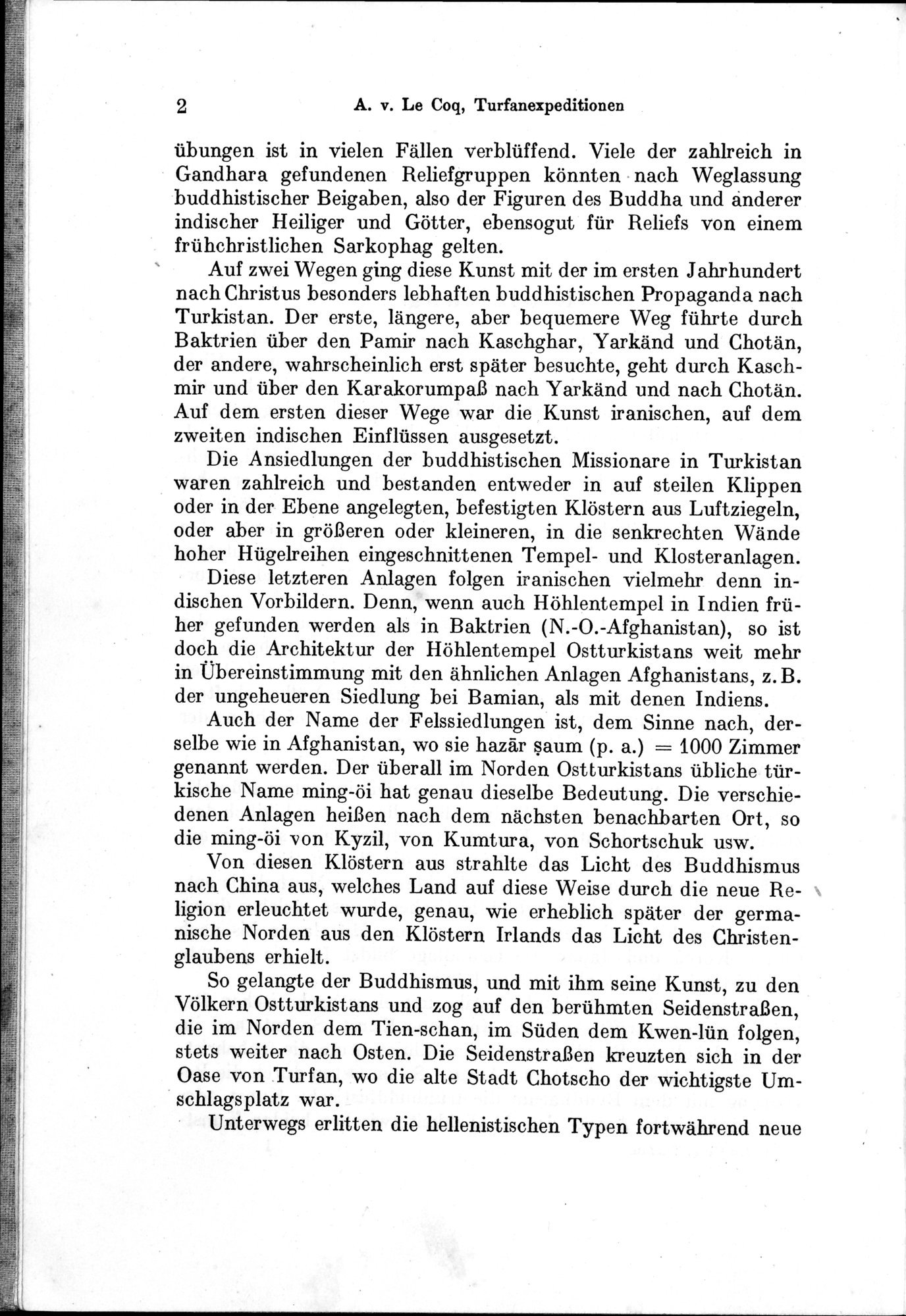 Auf Hellas Spuren in Ostturkistan : vol.1 / Page 18 (Grayscale High Resolution Image)